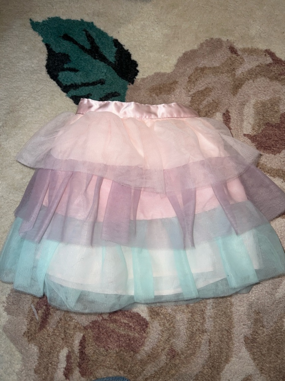 Janie and Jack Pastel Layered Tulle Skirt in Pink, Lavender & Mint